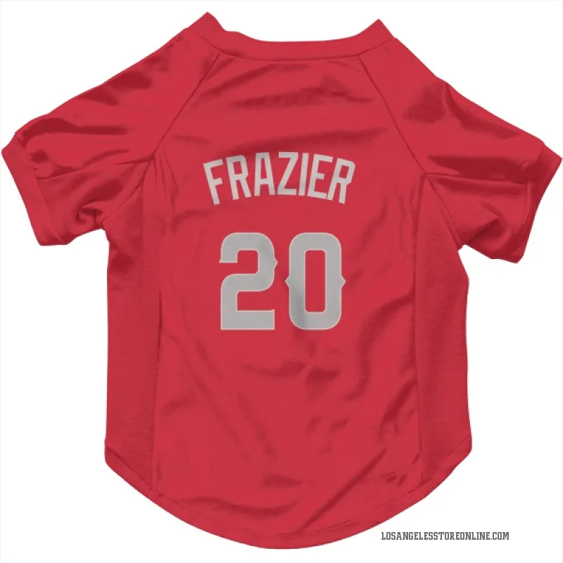 Adam Frazier  Red Los Angeles Angels  Gray Cat & Dog Pet Jersey