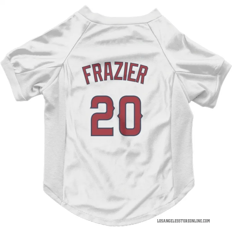Adam Frazier  White Los Angeles Angels  Cat & Dog Pet Jersey