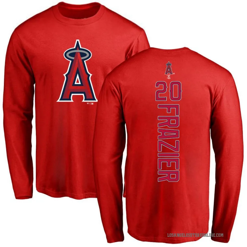 Adam Frazier Youth Red Los Angeles Angels Backer Long Sleeve T-Shirt -