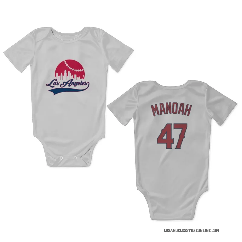 Alek Manoah  White Los Angeles Angels  Newborn & Infant Bodysuit