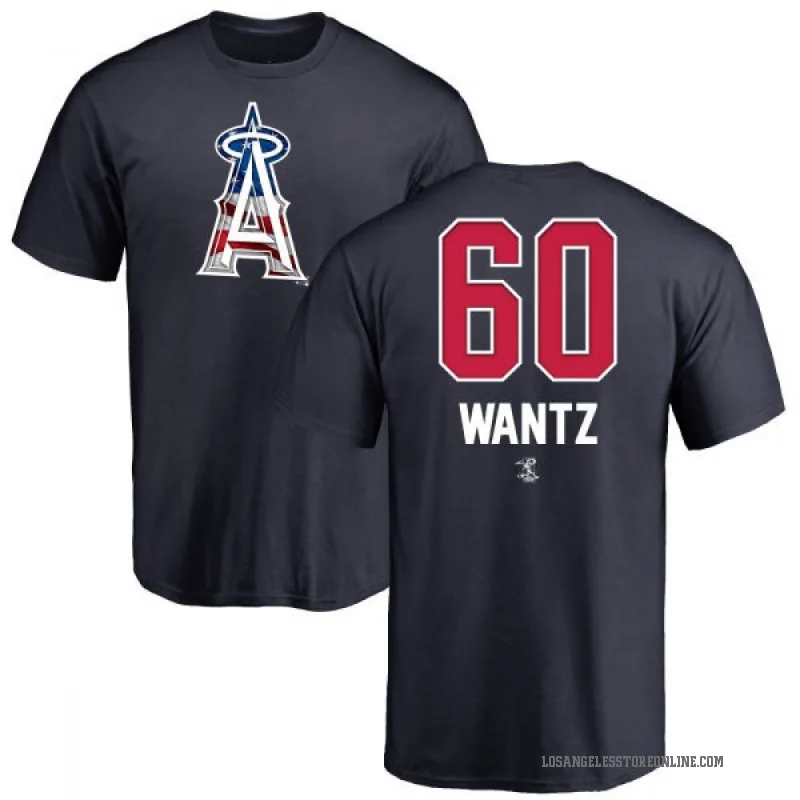 Andrew Wantz Youth Navy Los Angeles Angels Name and Number Banner Wave T-Shirt -