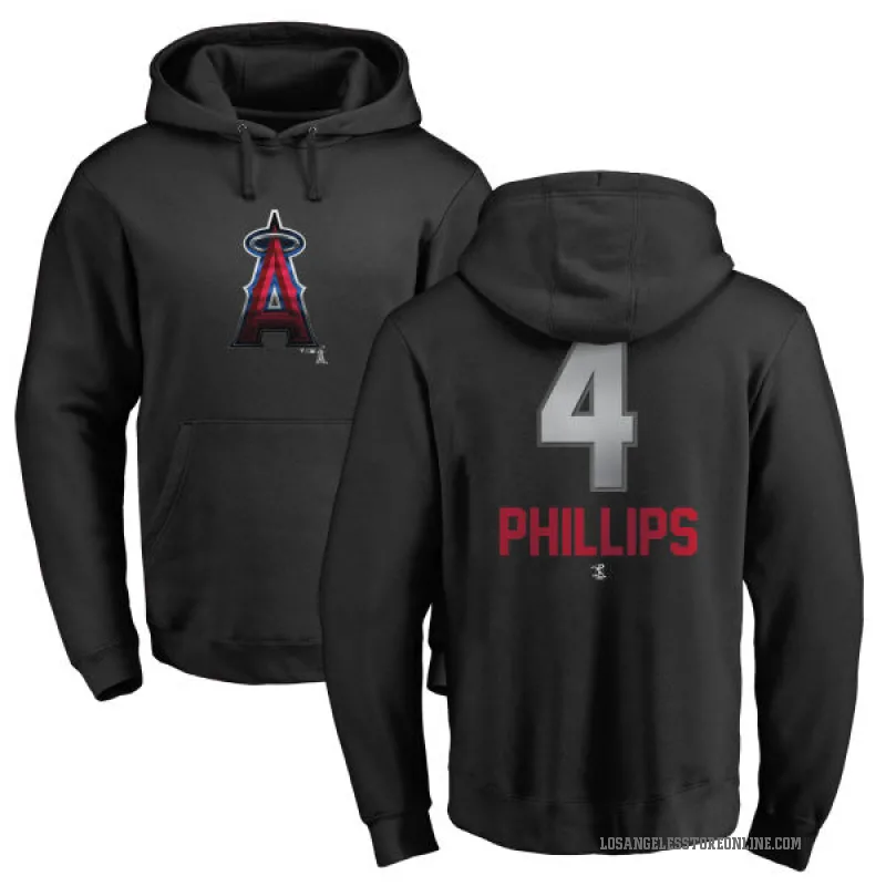 Brett Phillips Men's Black Los Angeles Angels Branded Midnight Mascot Pullover Hoodie -