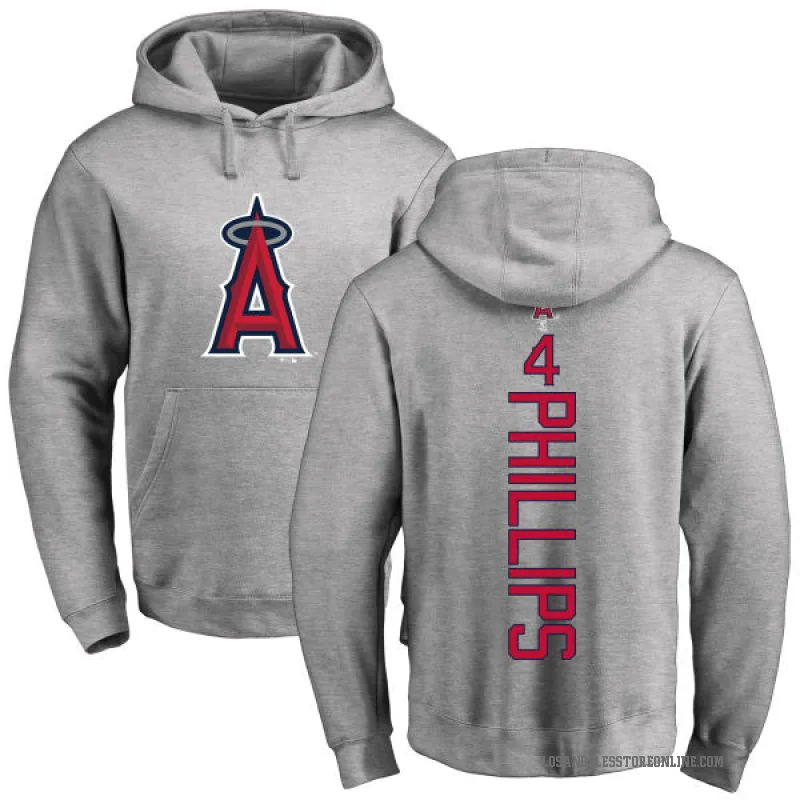 Brett Phillips Men's Los Angeles Angels Ash Backer Pullover Hoodie