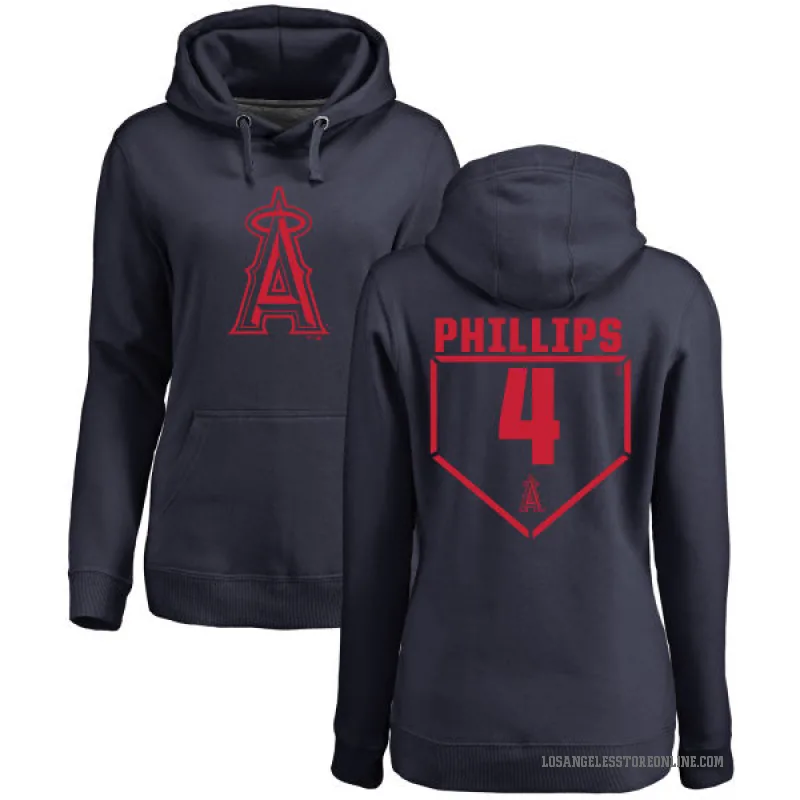 Brett Phillips Women's Navy Los Angeles Angels Branded RBI Pullover Hoodie -