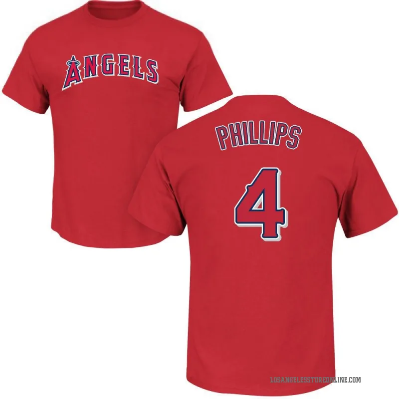 Brett Phillips Youth Red Los Angeles Angels Roster T-Shirt -