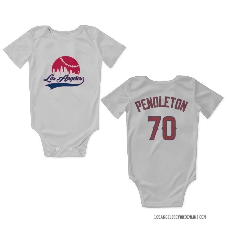 Caleb Pendleton  White Los Angeles Angels  Newborn & Infant Bodysuit