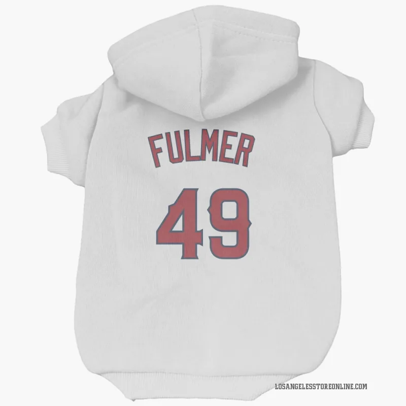 Carson Fulmer  White Los Angeles Angels  Cat & Dog Pet Hoodie