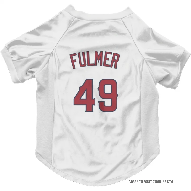 Carson Fulmer  White Los Angeles Angels  Cat & Dog Pet Jersey