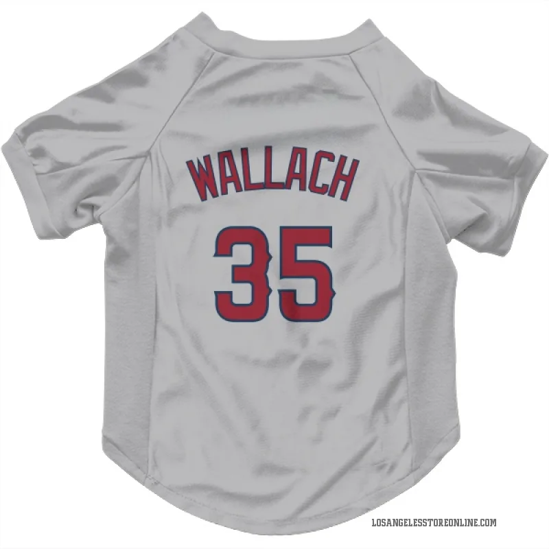 Chad Wallach  Gray Los Angeles Angels  Cat & Dog Pet Jersey