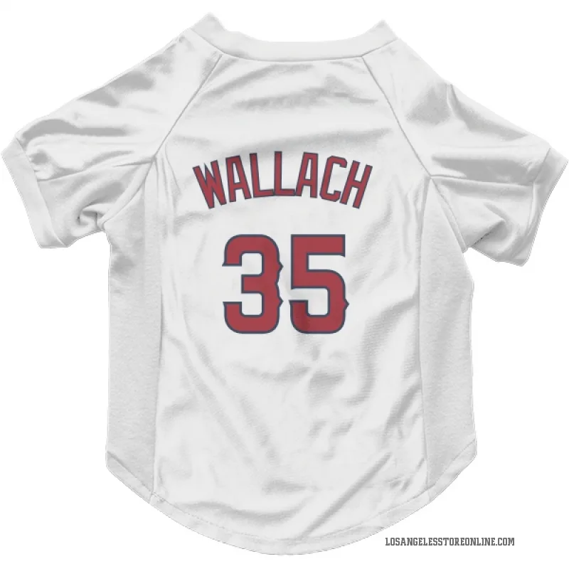 Chad Wallach  White Los Angeles Angels  Cat & Dog Pet Jersey