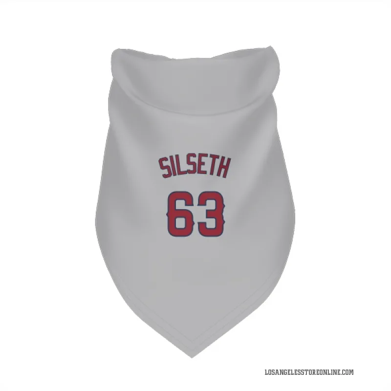 Chase Silseth  Gray Los Angeles Angels  Cat & Dog Pet Bandana