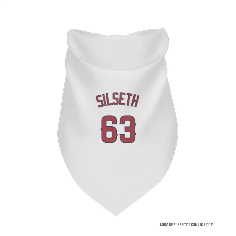 Chase Silseth  White Los Angeles Angels  Cat & Dog Pet Bandana