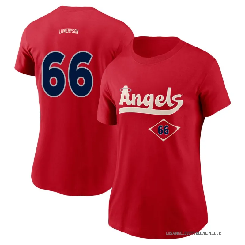 Cody Laweryson Women's Red Los Angeles Angels 2022 City Connect T-Shirt