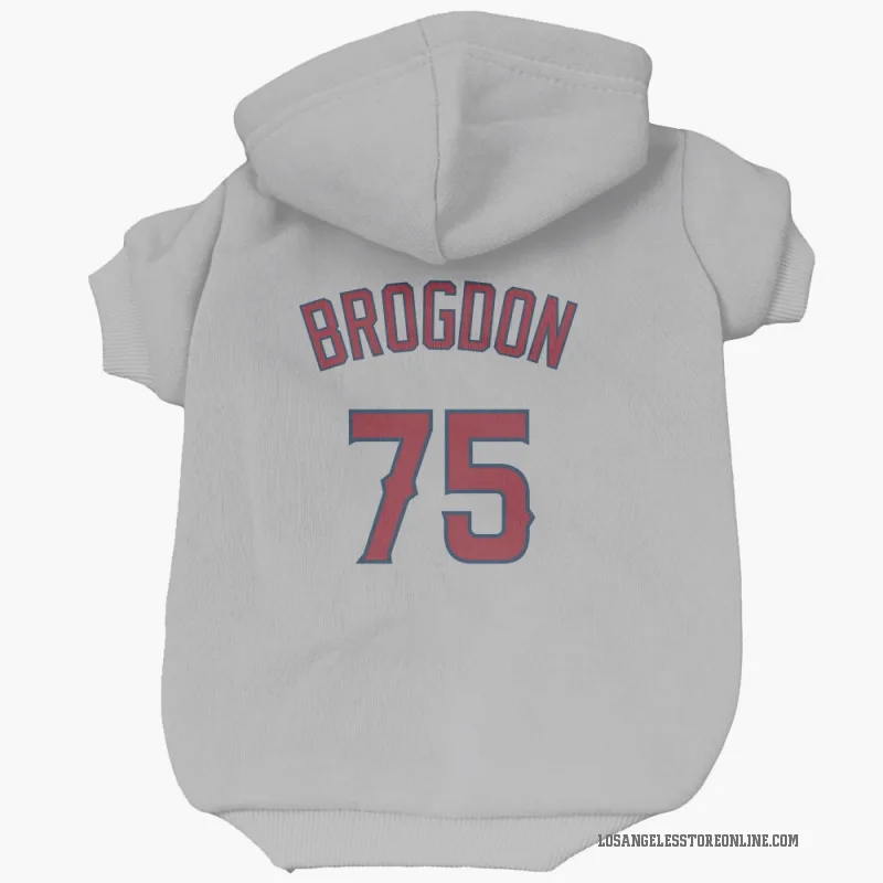 Connor Brogdon  Gray Los Angeles Angels  Cat & Dog Pet Hoodie