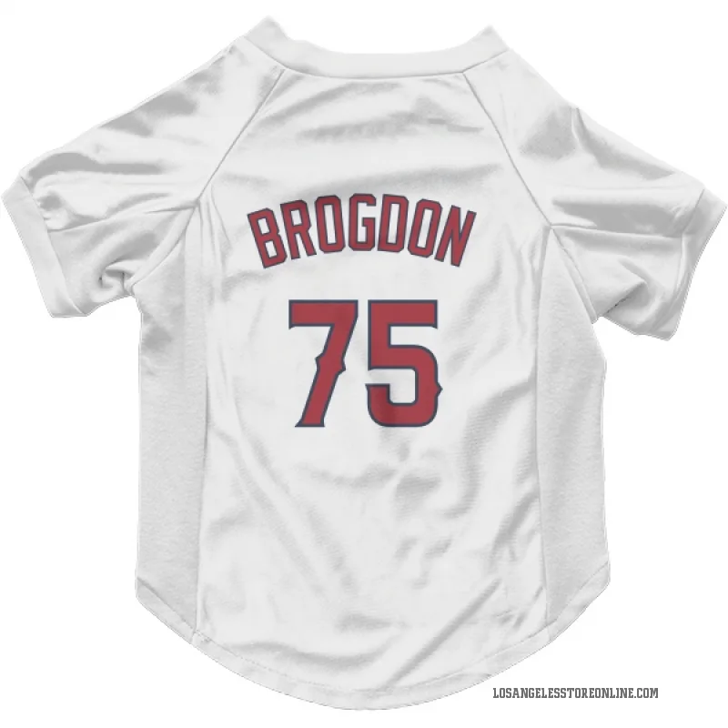 Connor Brogdon  White Los Angeles Angels  Cat & Dog Pet Jersey
