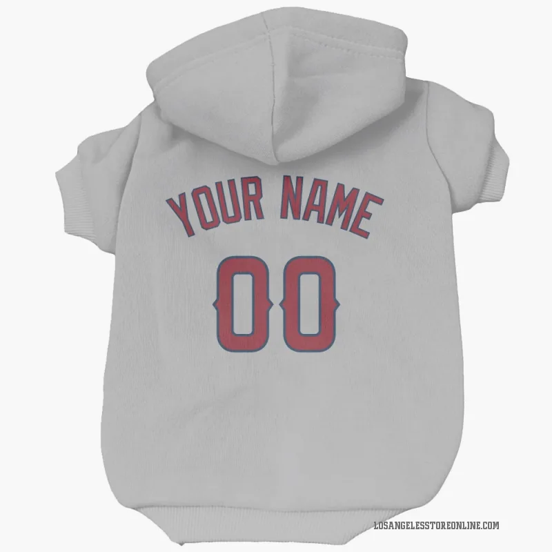 Custom  Gray Los Angeles Angels   Cat & Dog Pet Hoodie