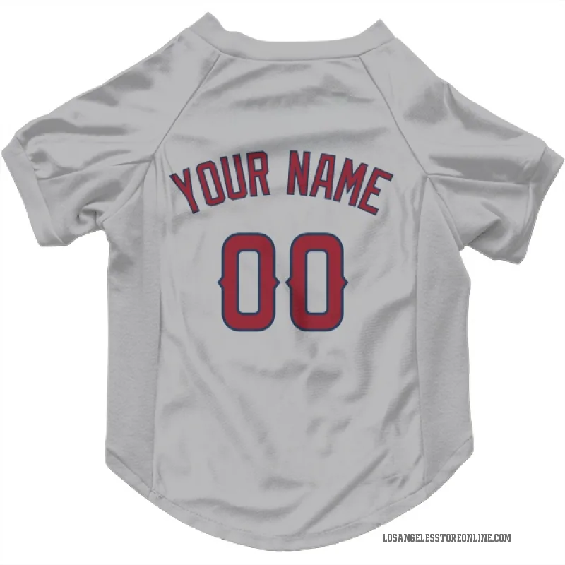 Custom  Gray Los Angeles Angels   Cat & Dog Pet Jersey