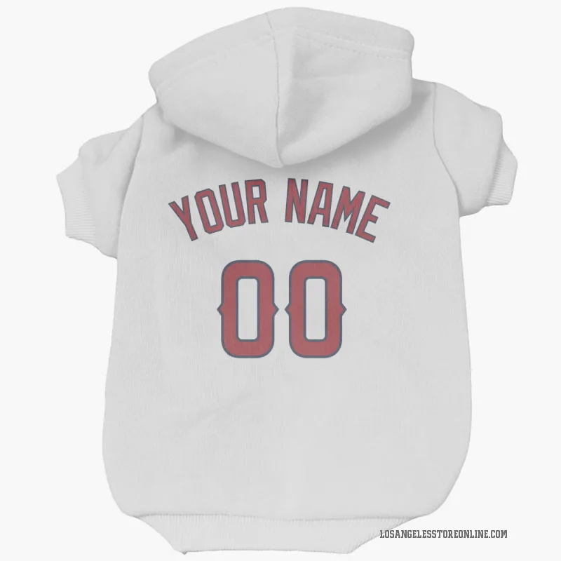Custom  White Los Angeles Angels   Cat & Dog Pet Hoodie