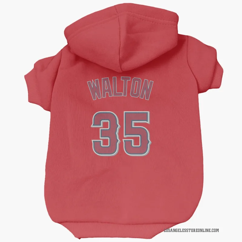 Donovan Walton  Red Los Angeles Angels  Cat & Dog Pet Hoodie