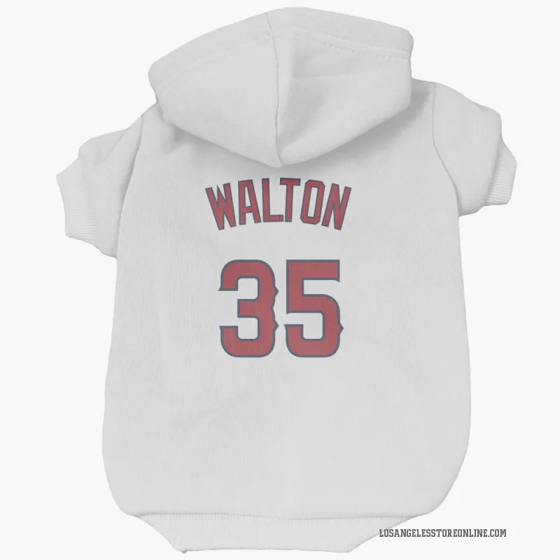 Donovan Walton  White Los Angeles Angels  Cat & Dog Pet Hoodie