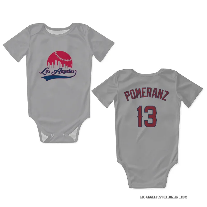 Drew Pomeranz  Gray Los Angeles Angels  Newborn & Infant Bodysuit
