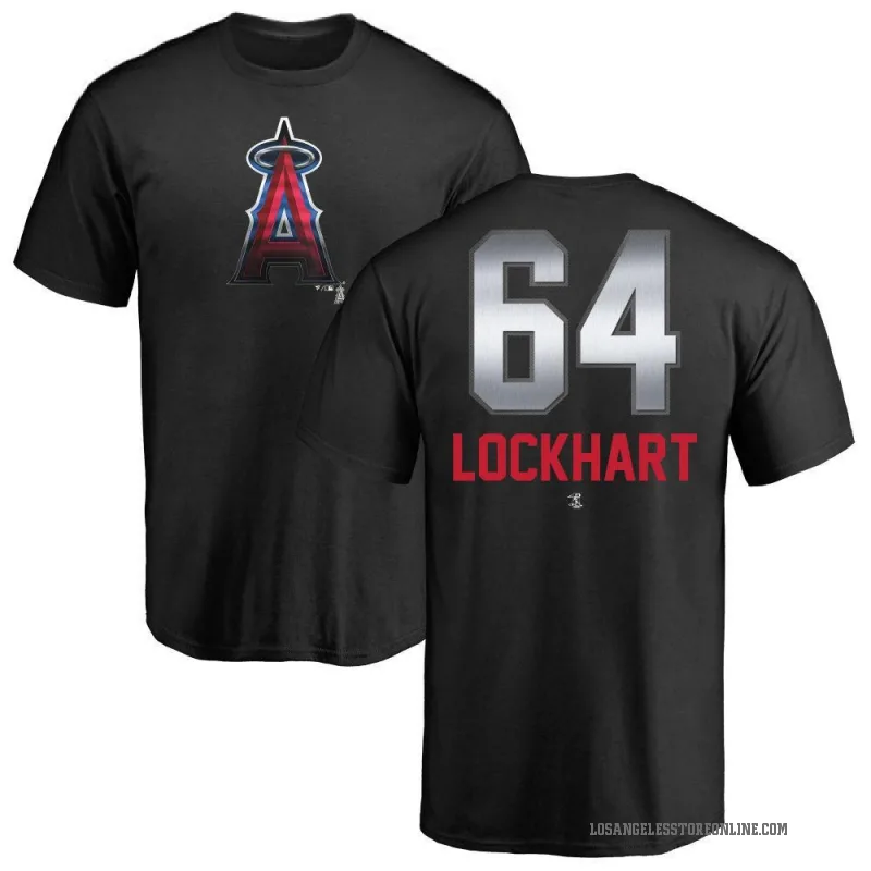 Fulton Lockhart Men's Black Los Angeles Angels Midnight Mascot T-Shirt -