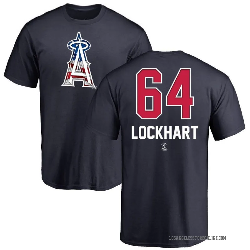 Fulton Lockhart Youth Navy Los Angeles Angels Name and Number Banner Wave T-Shirt -