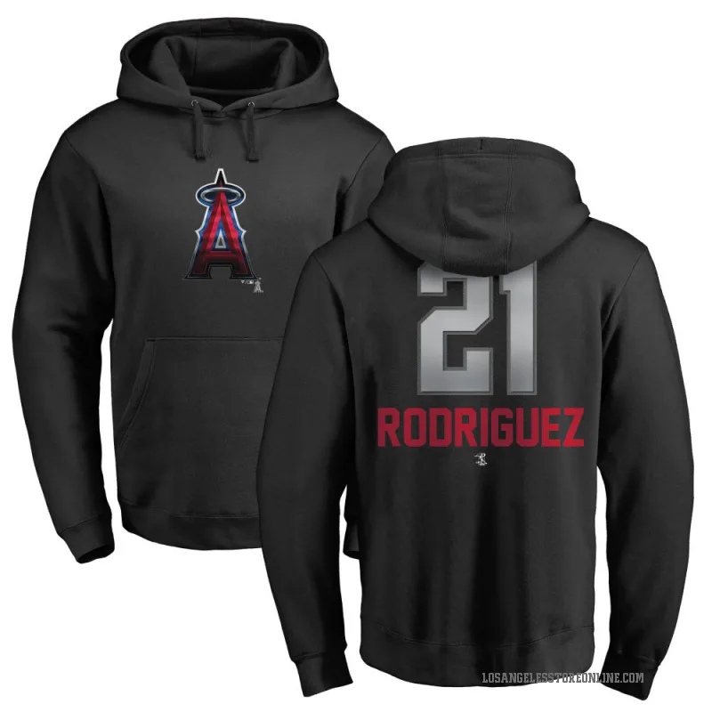 Grayson Rodriguez Men's Black Los Angeles Angels Branded Midnight Mascot Pullover Hoodie -