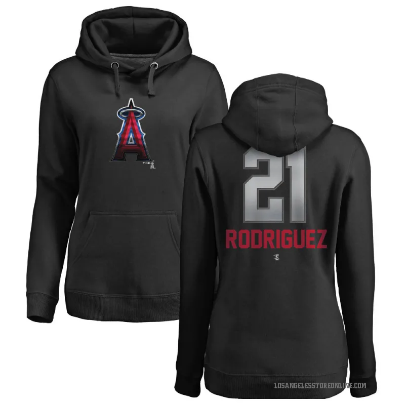 Grayson Rodriguez Women's Black Los Angeles Angels Branded Midnight Mascot Pullover Hoodie -