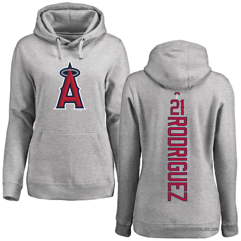 Grayson Rodriguez Women's Gray Los Angeles Angels Ash Backer Pullover Hoodie