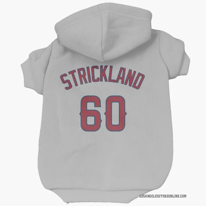 Hunter Strickland  Gray Los Angeles Angels  Cat & Dog Pet Hoodie