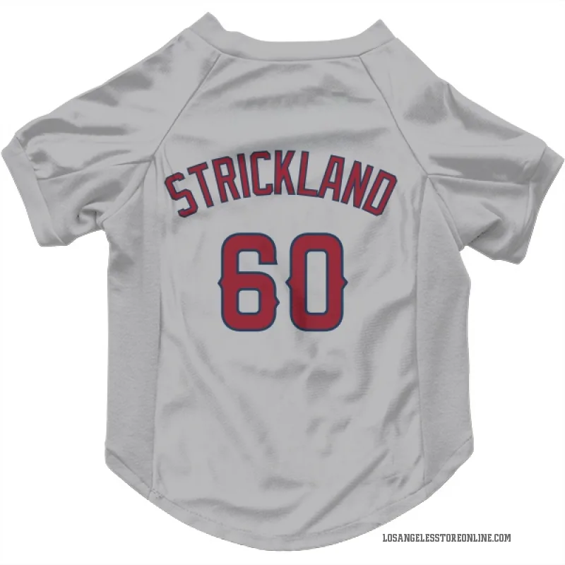 Hunter Strickland  Gray Los Angeles Angels  Cat & Dog Pet Jersey