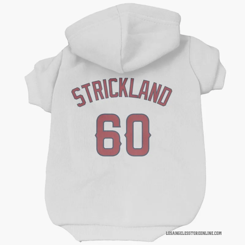 Hunter Strickland  White Los Angeles Angels  Cat & Dog Pet Hoodie
