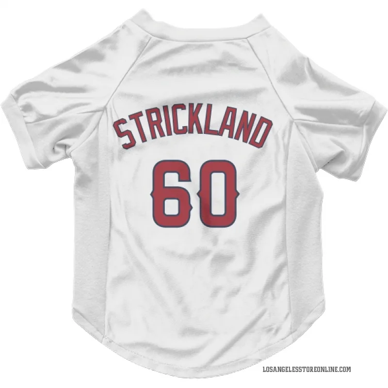 Hunter Strickland  White Los Angeles Angels  Cat & Dog Pet Jersey