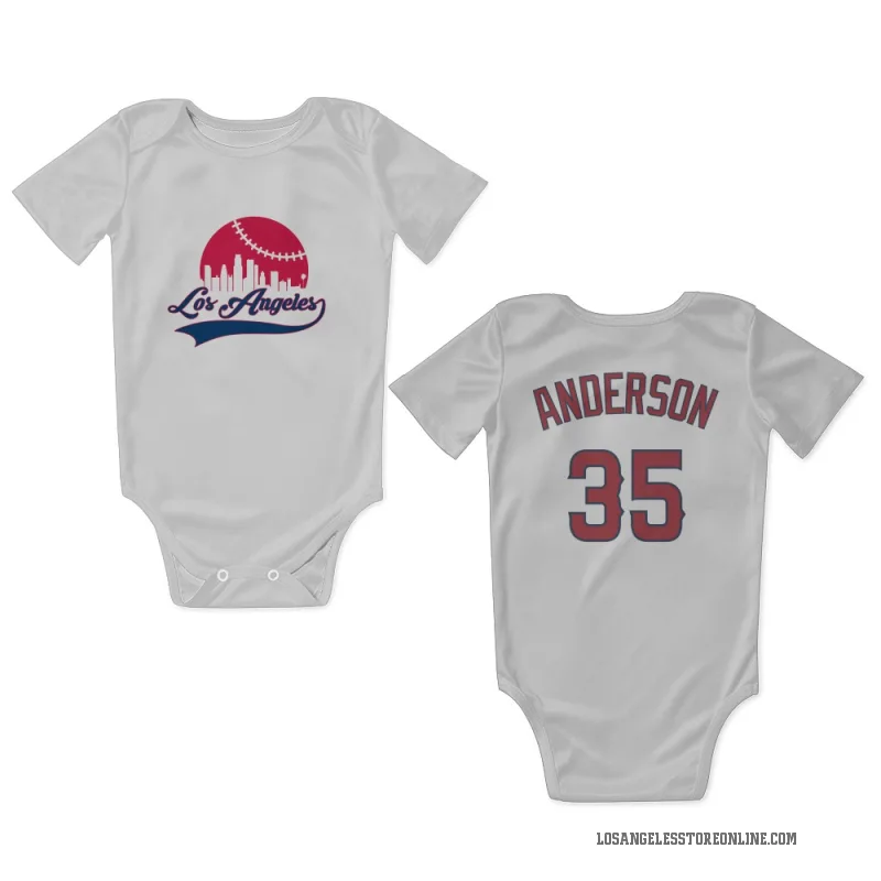 Ian Anderson  White Los Angeles Angels  Newborn & Infant Bodysuit