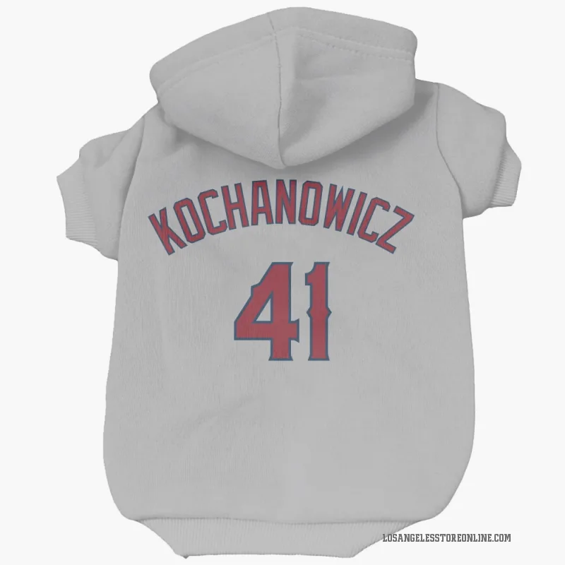 Jack Kochanowicz  Gray Los Angeles Angels  Cat & Dog Pet Hoodie