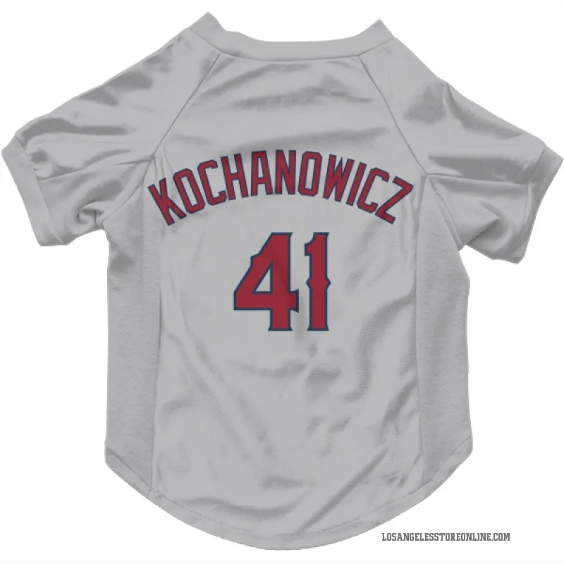 Jack Kochanowicz  Gray Los Angeles Angels  Cat & Dog Pet Jersey