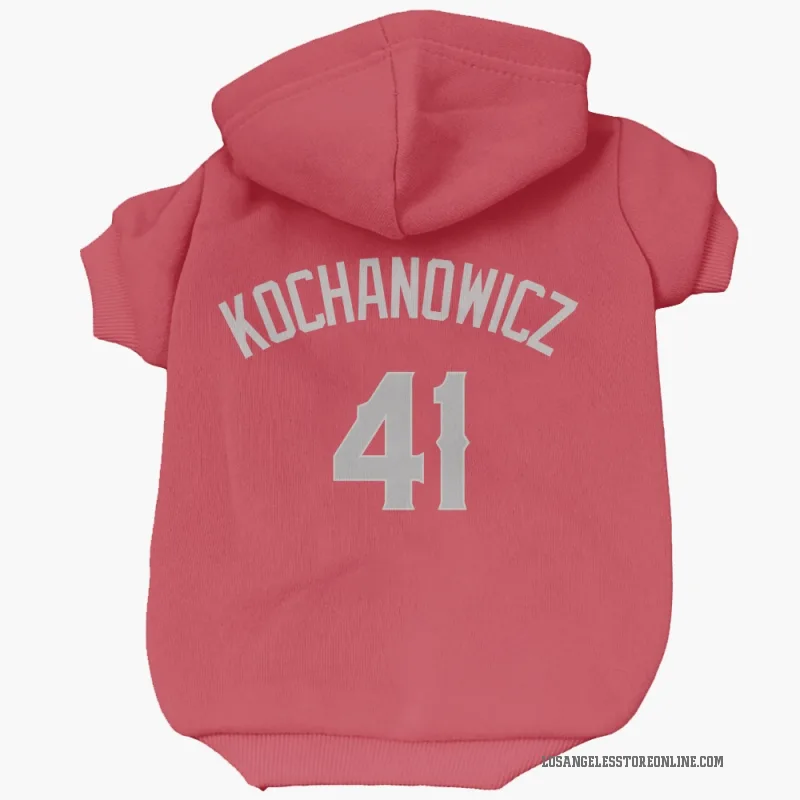 Jack Kochanowicz  Red Los Angeles Angels  Gray Cat & Dog Pet Hoodie