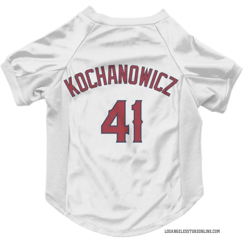 Jack Kochanowicz  White Los Angeles Angels  Cat & Dog Pet Jersey