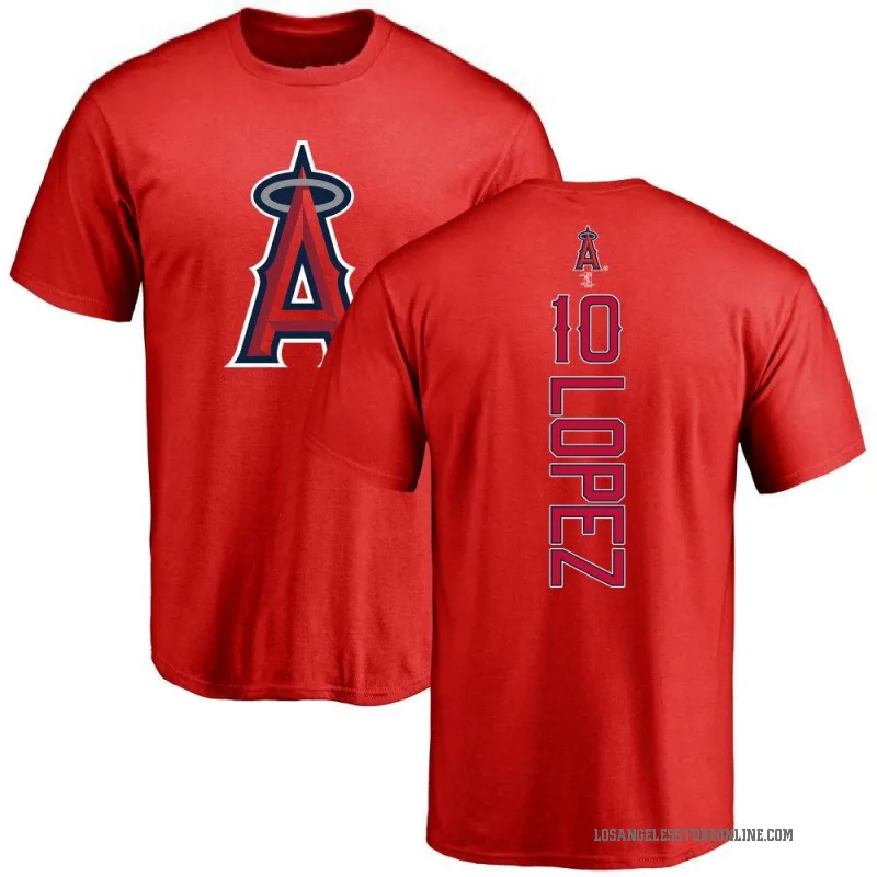 Jack Lopez Youth Red Los Angeles Angels Backer T-Shirt -