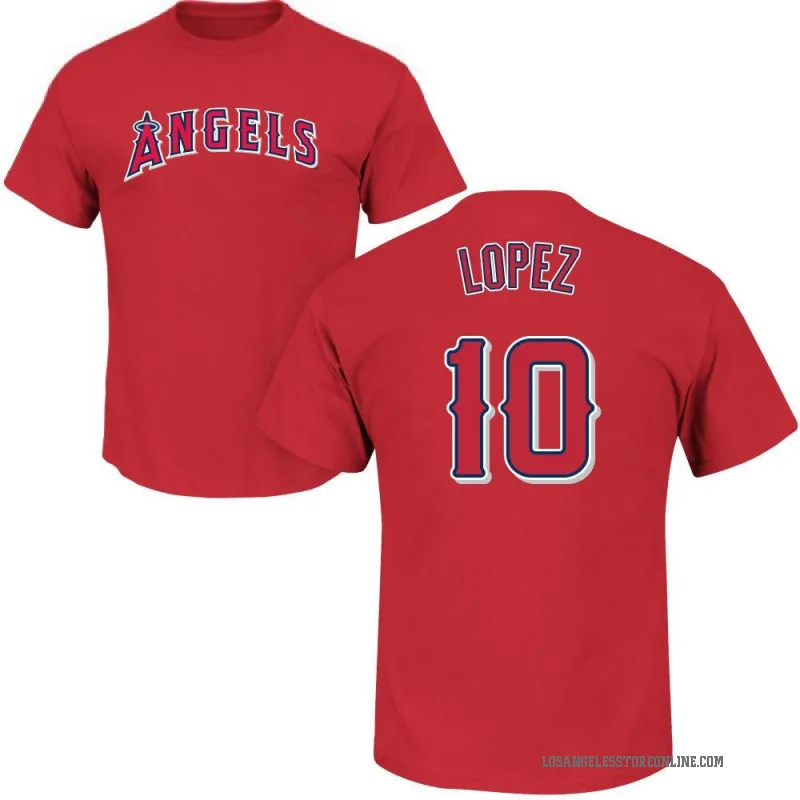 Jack Lopez Youth Red Los Angeles Angels Roster T-Shirt -