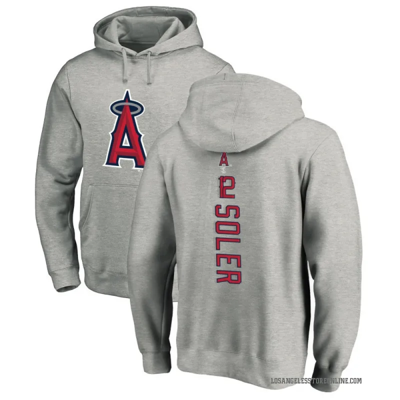 Jorge Soler Youth Los Angeles Angels Ash Backer Pullover Hoodie