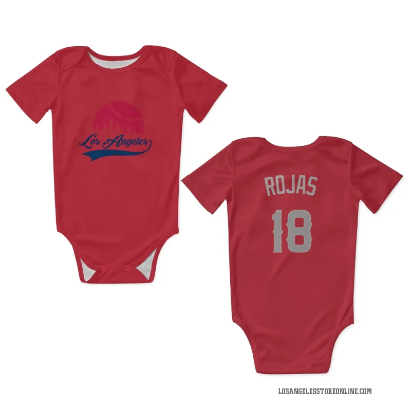 Jose Rojas  Red Los Angeles Angels  Gray Newborn & Infant Bodysuit