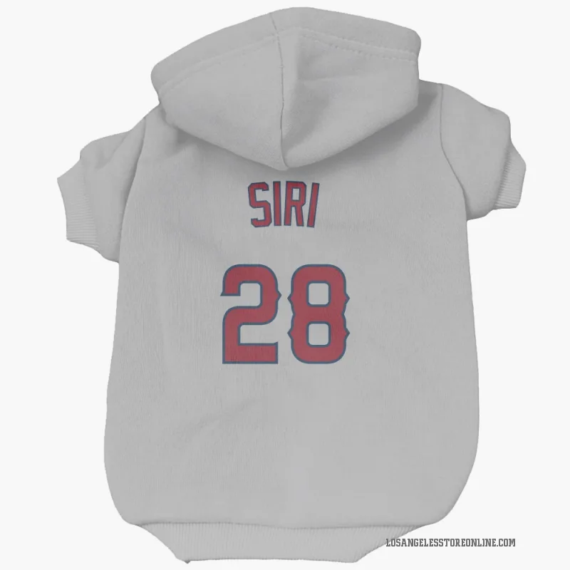Jose Siri  Gray Los Angeles Angels  Cat & Dog Pet Hoodie
