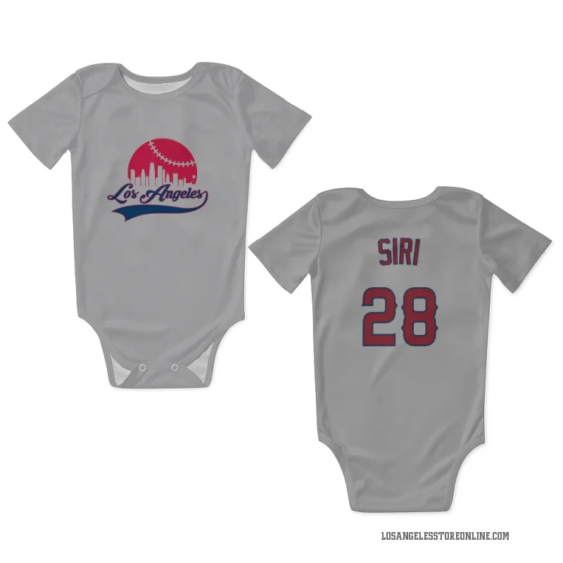 Jose Siri  Gray Los Angeles Angels  Newborn & Infant Bodysuit
