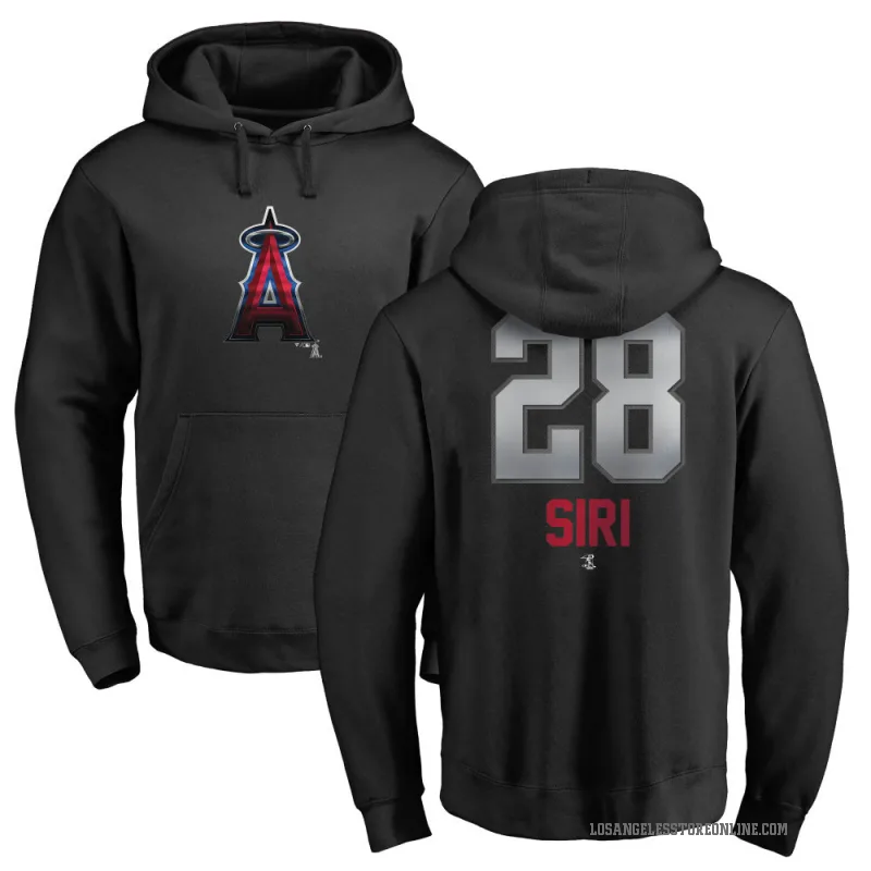 Jose Siri Men's Black Los Angeles Angels Branded Midnight Mascot Pullover Hoodie -