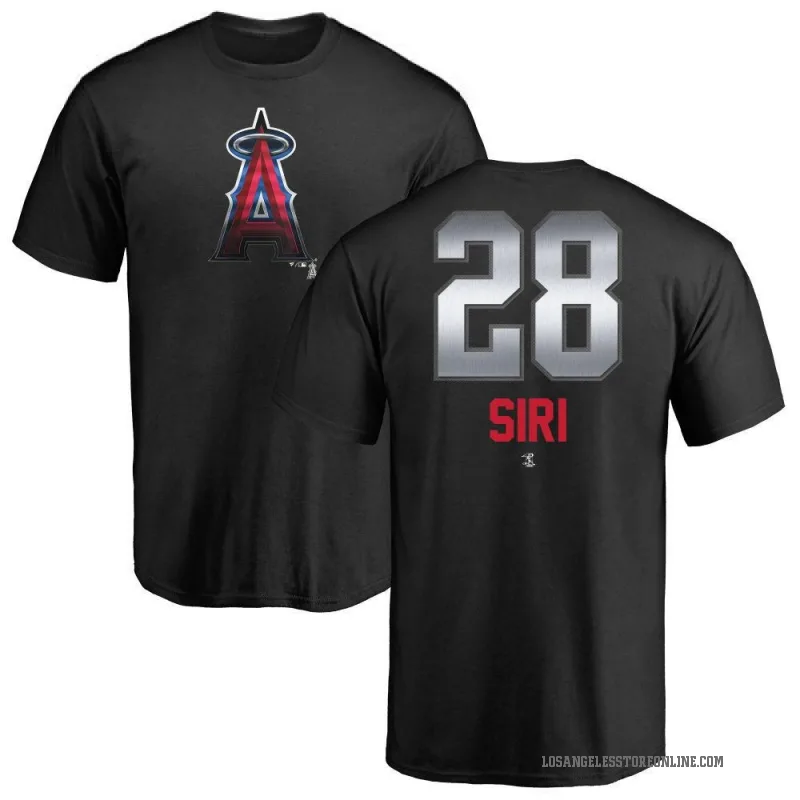 Jose Siri Men's Black Los Angeles Angels Midnight Mascot T-Shirt -