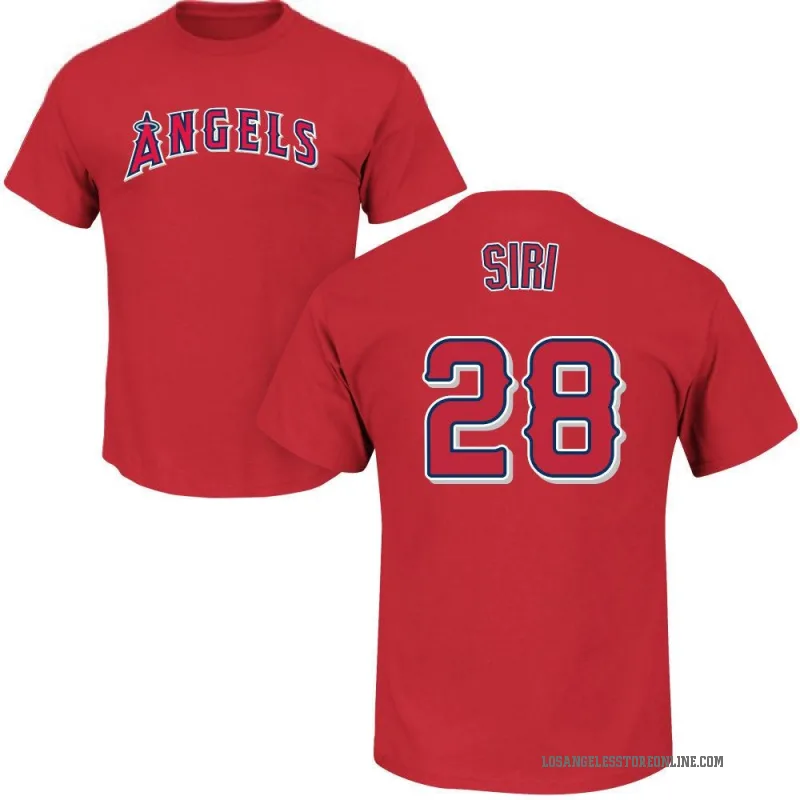Jose Siri Men's Red Los Angeles Angels Roster T-Shirt -
