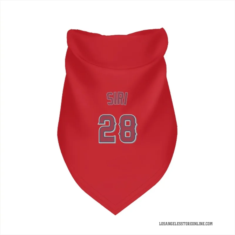Jose Siri  Red Los Angeles Angels  Cat & Dog Pet Bandana