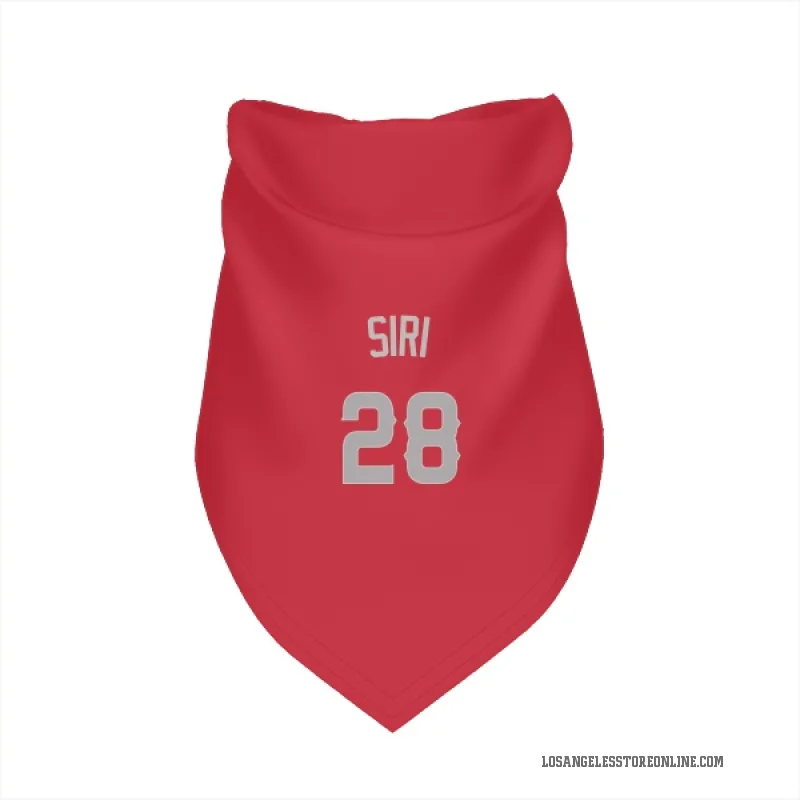 Jose Siri  Red Los Angeles Angels  Gray Cat & Dog Pet Bandana